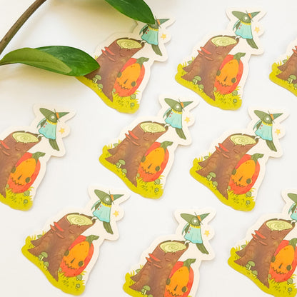 RAVEN ON STUMP STICKER