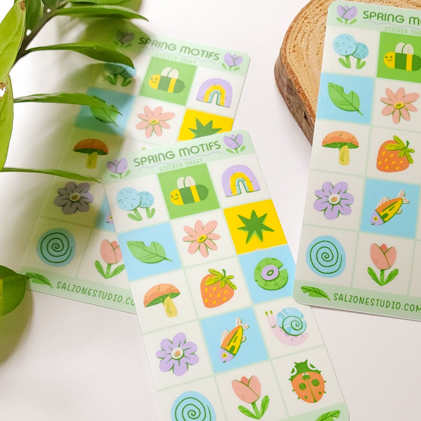 SPRING MOTIFS STICKER SHEET