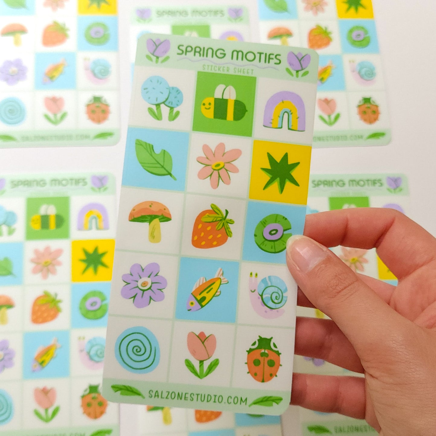 SPRING MOTIFS STICKER SHEET