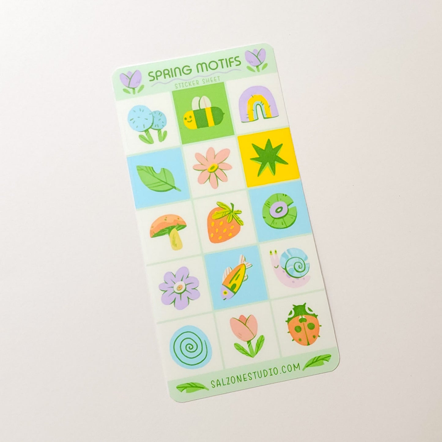 SPRING MOTIFS STICKER SHEET