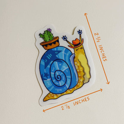 CACTUS COWBOY SNAIL STICKER
