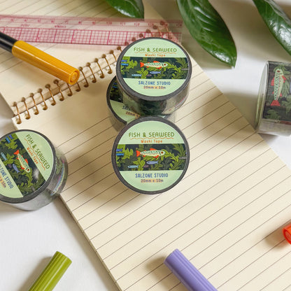 FISH AND SEAWEED WASHI TAPE