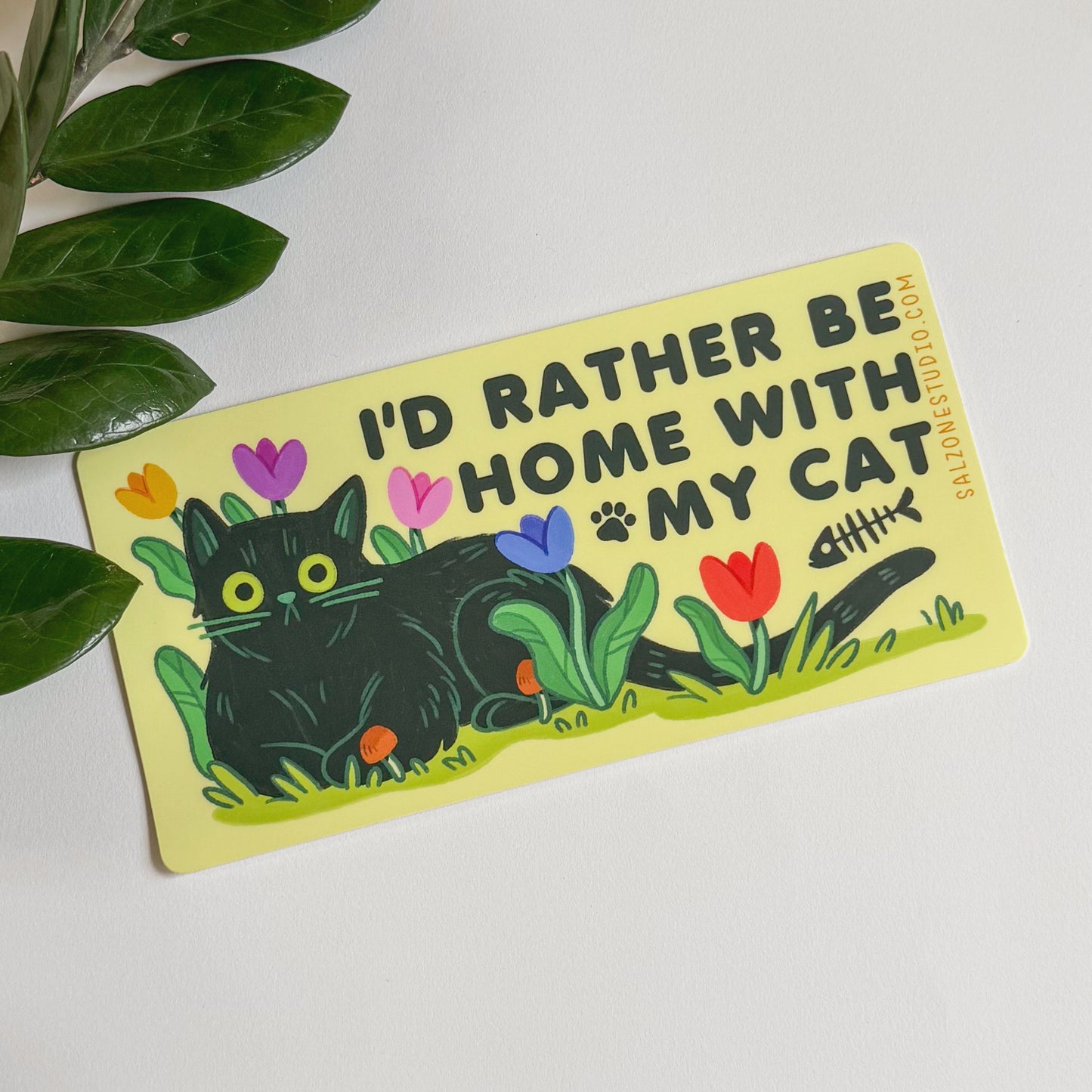 BLACK CAT BUMPER STICKER