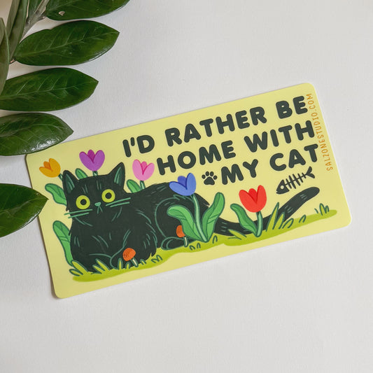 BLACK CAT BUMPER STICKER