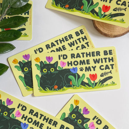 BLACK CAT BUMPER STICKER
