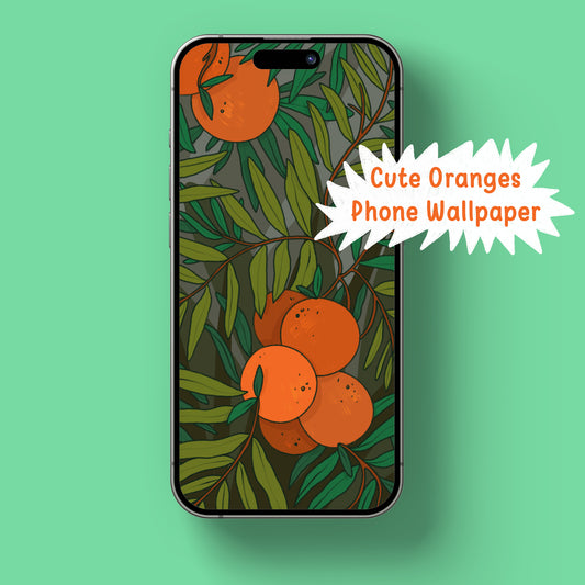 ORANGES PHONE WALLPAPER - DIGITAL DOWNLOAD