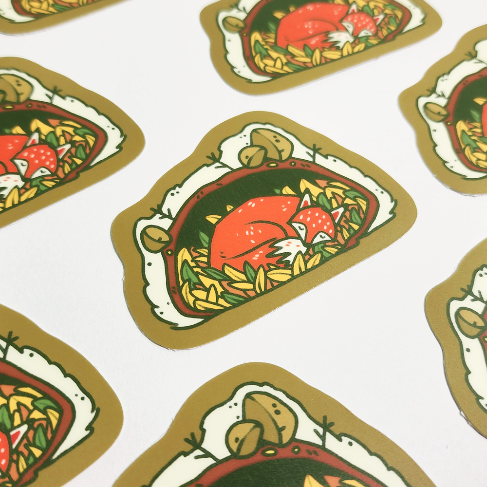 SLEEPING FOX STICKER