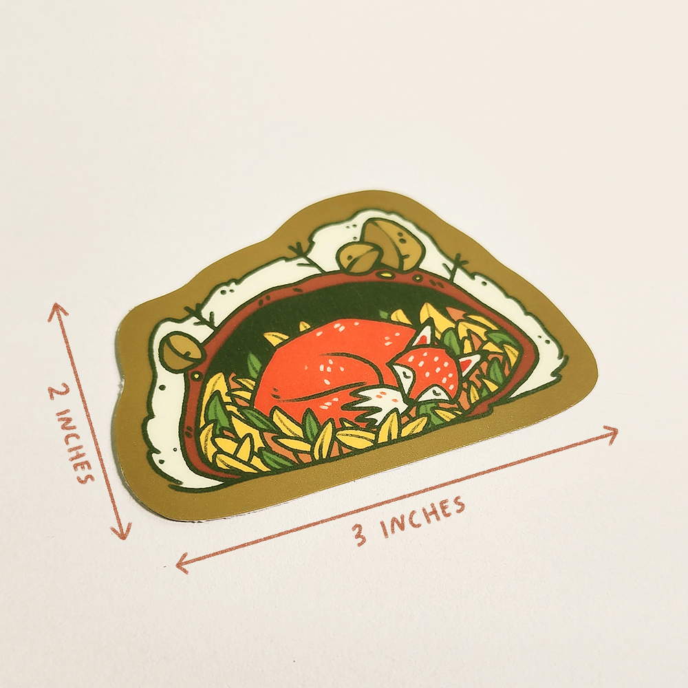 SLEEPING FOX STICKER